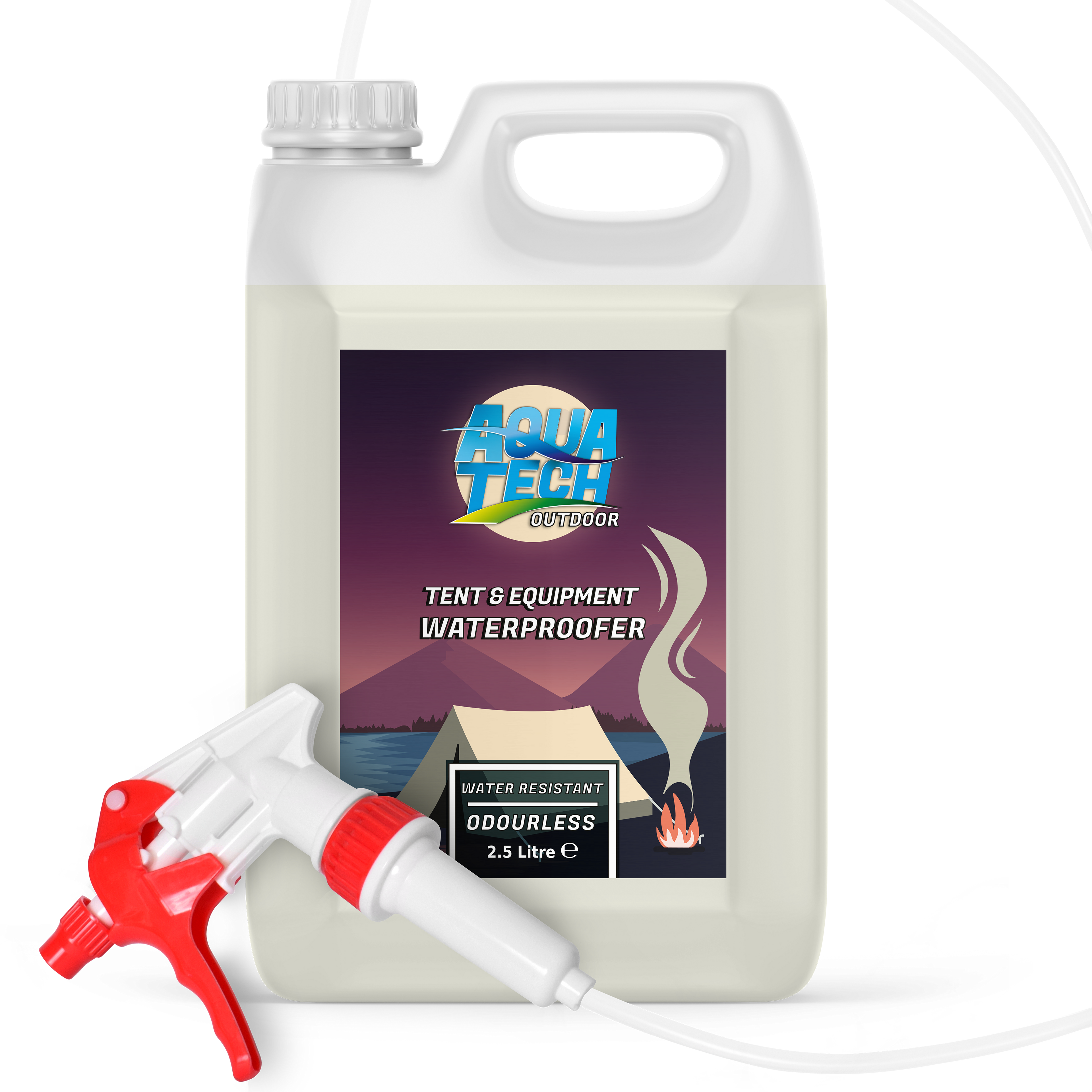 AquaTech Tent and Gear Waterproof Spray with Long Hose Trigger - Experts in Waterproofing - 2.5 Litre