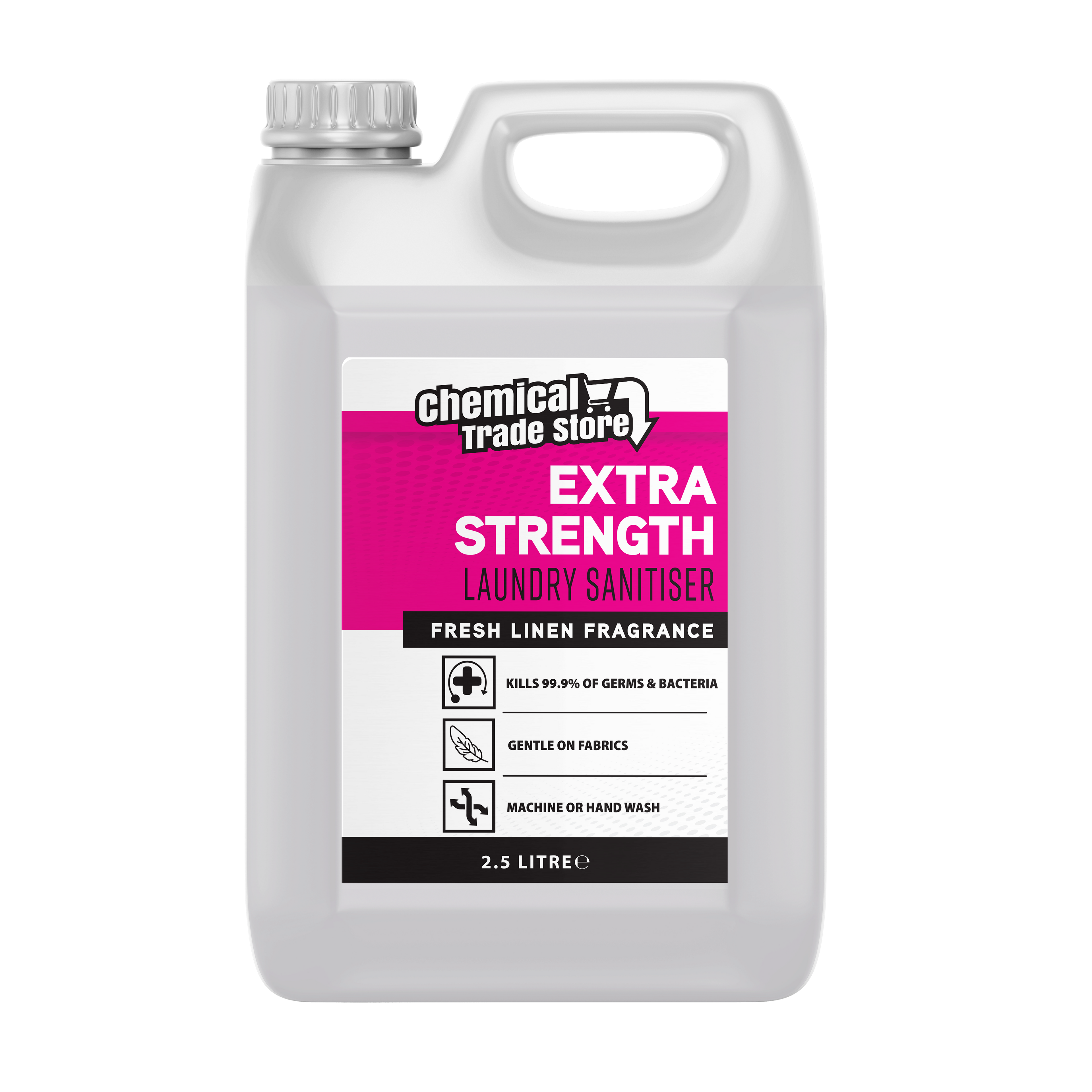Chemical Trade Store - Laundry Sanitiser 2.5L - Antibacterial Cleaner for Clothes & Pet Bedding - Fresh Linen, Kills 99.9% Germs - Use with Detergent