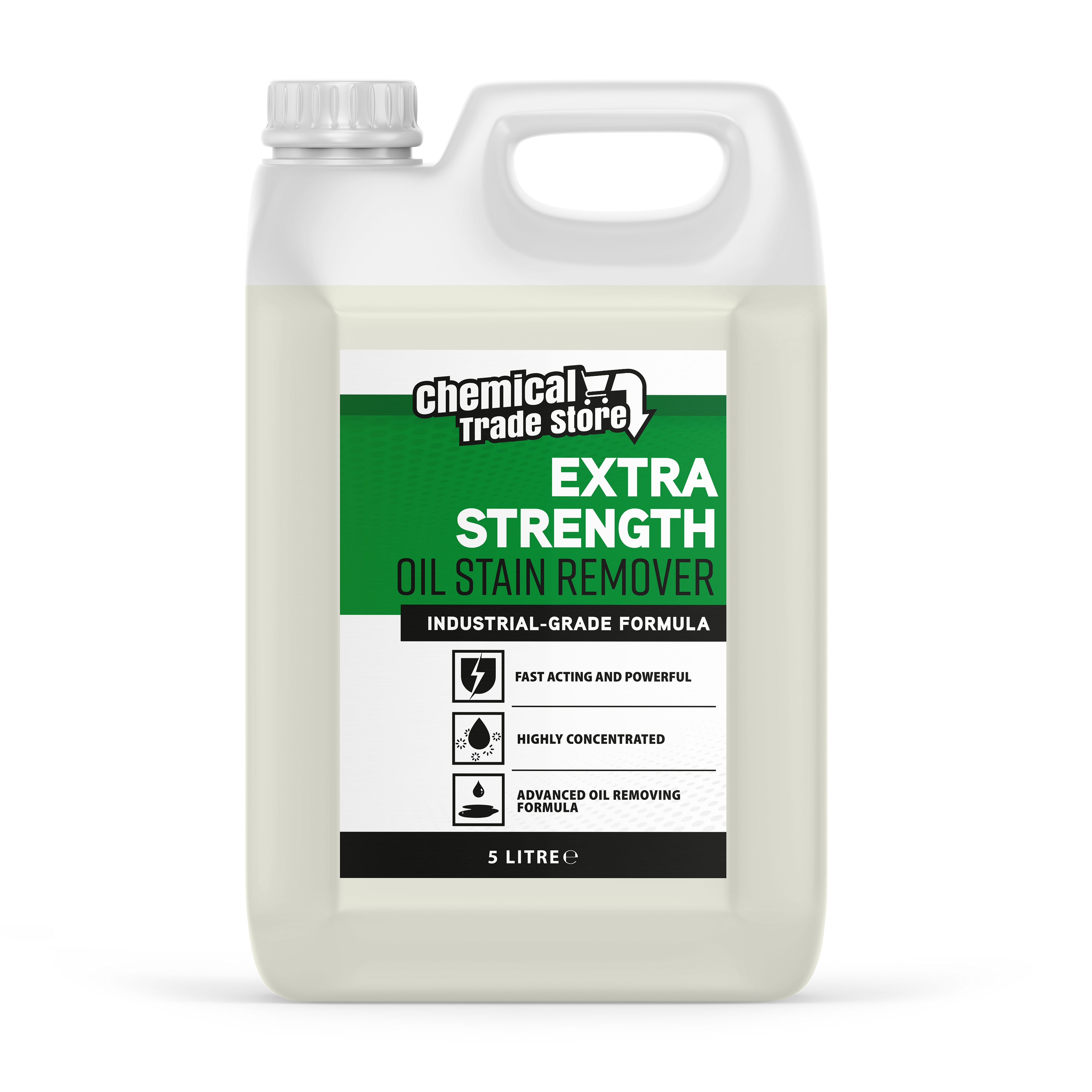 Chemical Trade Store - Oil Stain Remover | Removes Tough Stains from Driveways & Patios | Heavy Duty Cleaner & Degreaser - 5 Litre