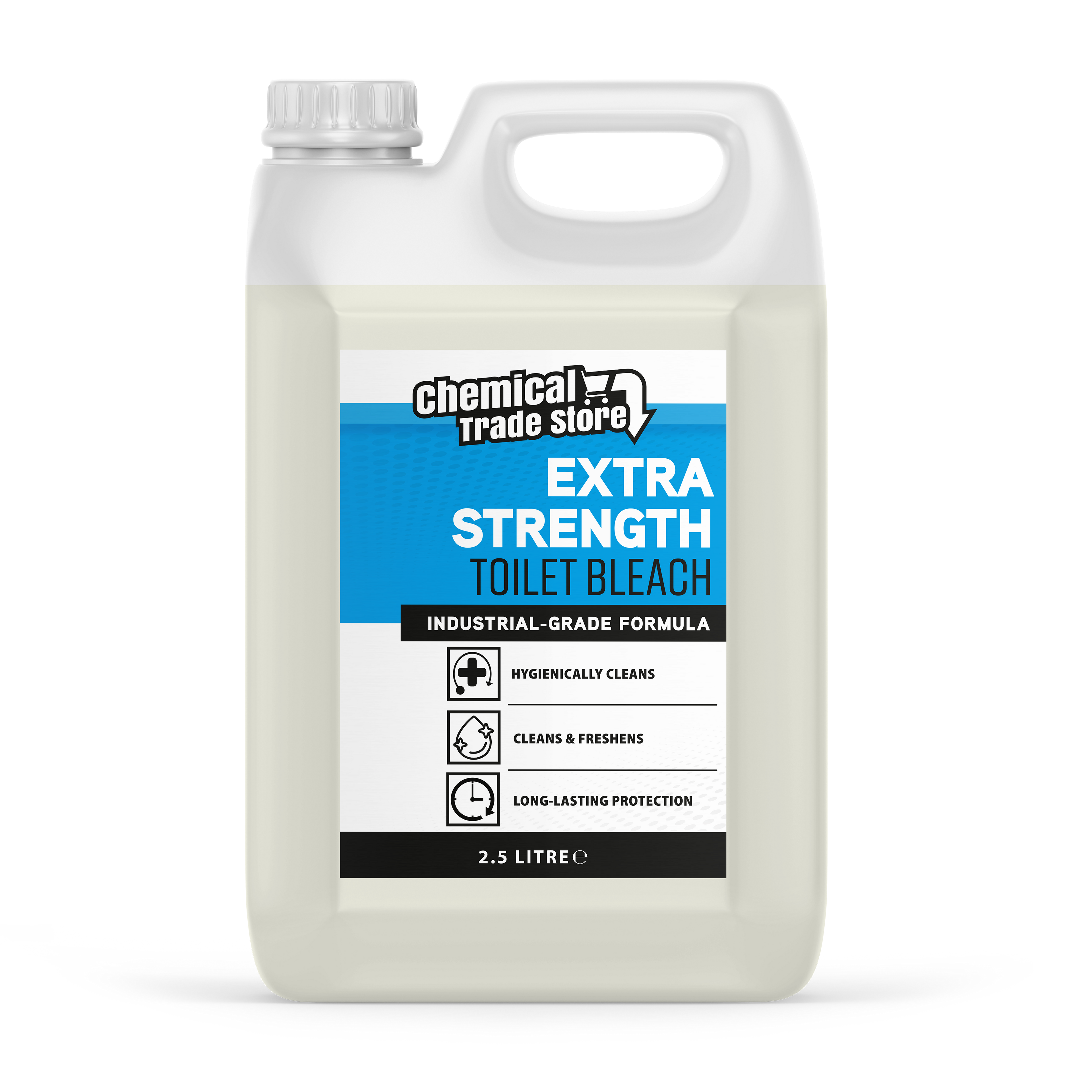 Chemical Trade Store Thick Toilet Bleach 2.5L – Powerful Cleaner for Bathrooms, Drains & Floors – Industrial Strength, Fresh Scent, Multi-Surface Cleaning Solution
