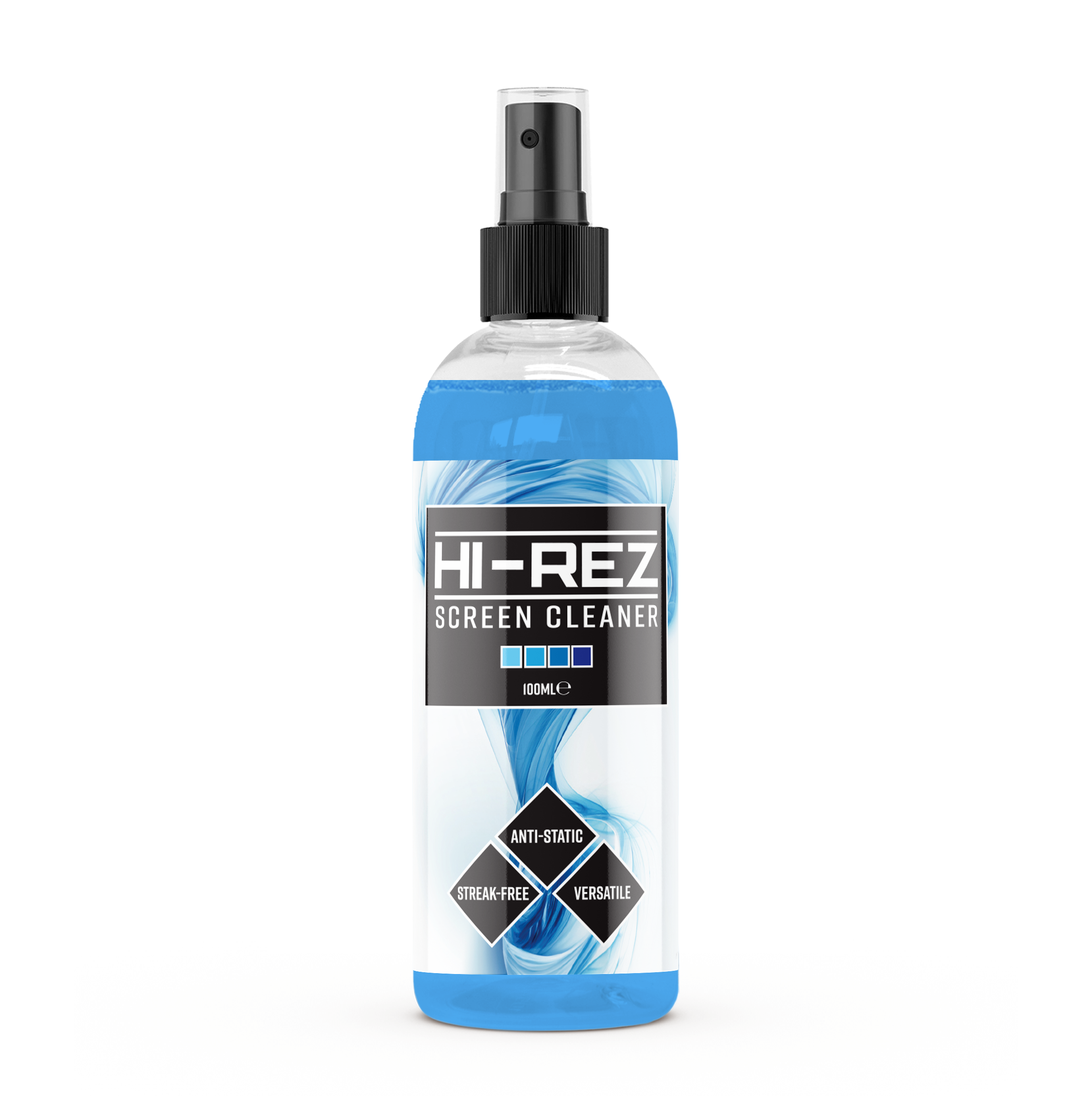 Hi-Rez - Screen Cleaner Spray 100ml - Streak-Free Cleaning for Monitors, Laptops, TVs, Phones & Tablets - Anti-Static Formula - UK Made