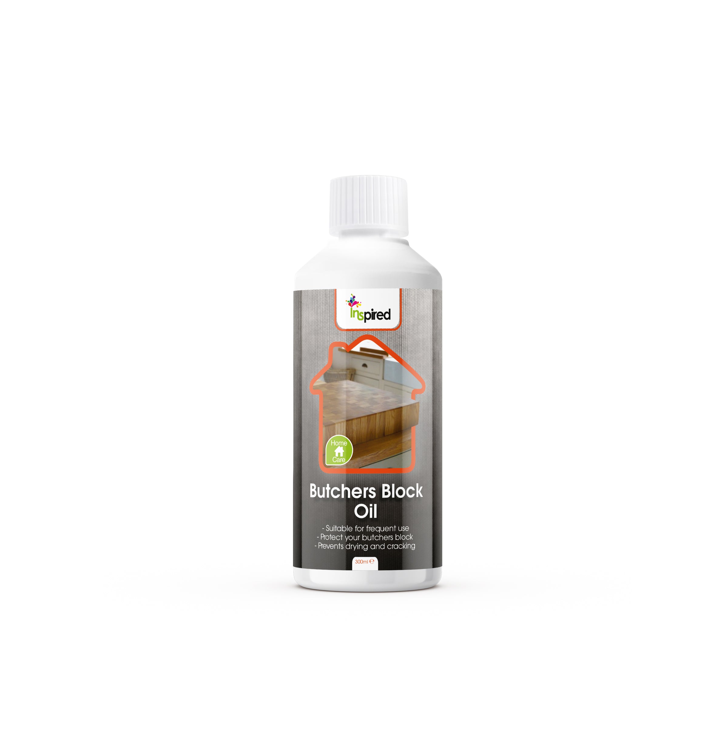 Inspired - Butchers Block Oil 300ml - Food Safe Wood Oil for Chopping Boards, Worktops & Wooden Utensils - Protects, Nourishes & Restores Natural Finish