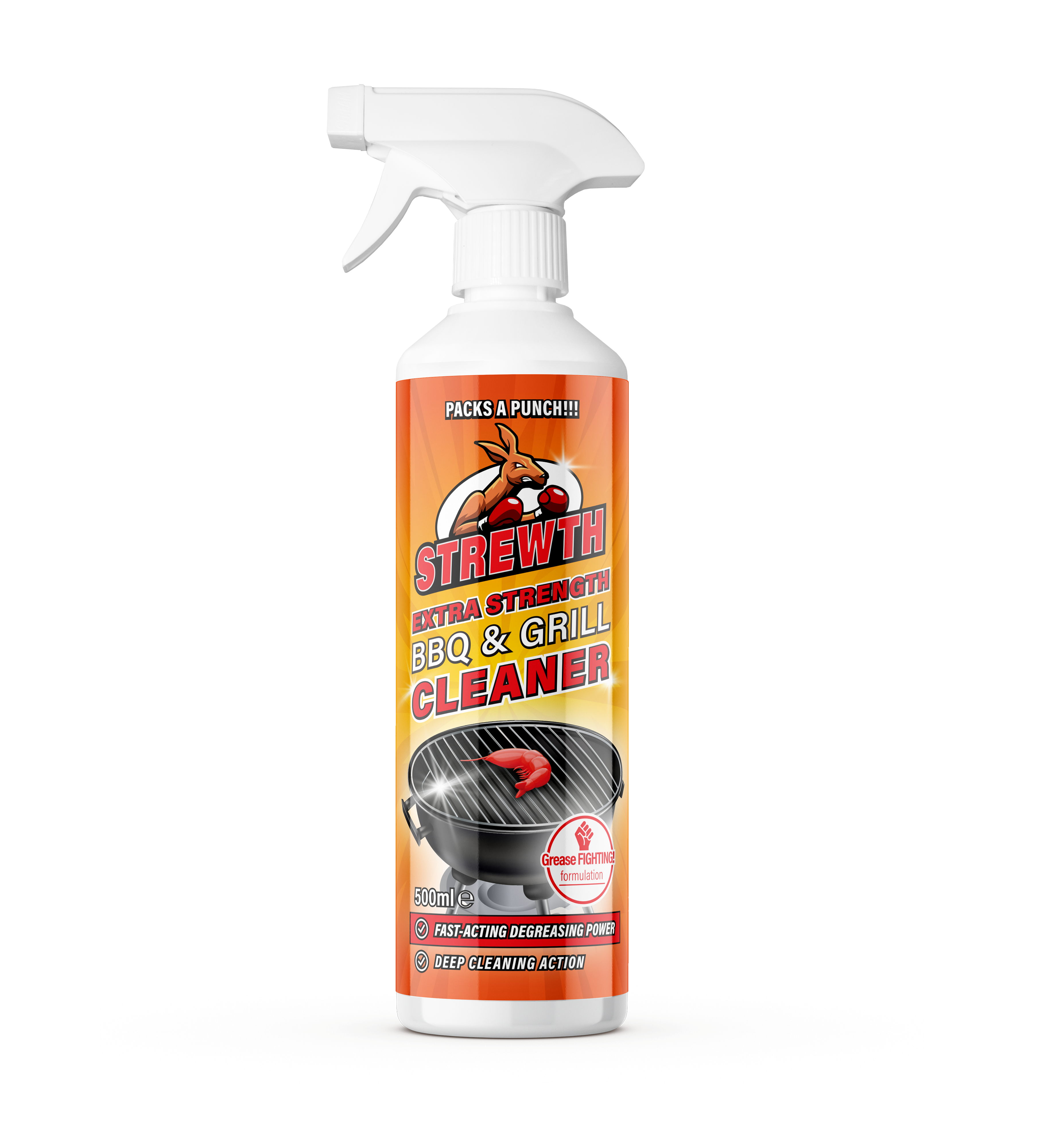 Strewth - BBQ & Grill Cleaner Spray 500ml - Powerful Oven & Barbecue Degreaser - Removes Grease, Fat & Burnt-On Food - Green Boost+ Eco-Conscious Formula